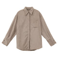 Mid-length Solid Color Elegant Shirt