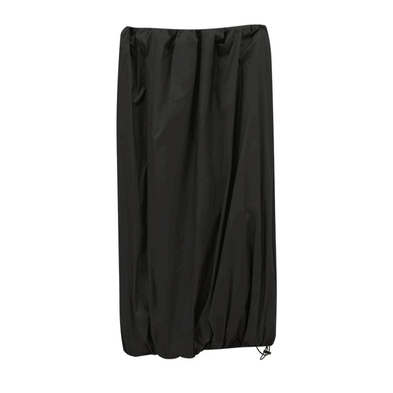 Balloon Midi Skirt with Drawstring Hem