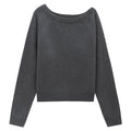 Minimalist Off-shoulder Wool Soft Warm Sweater