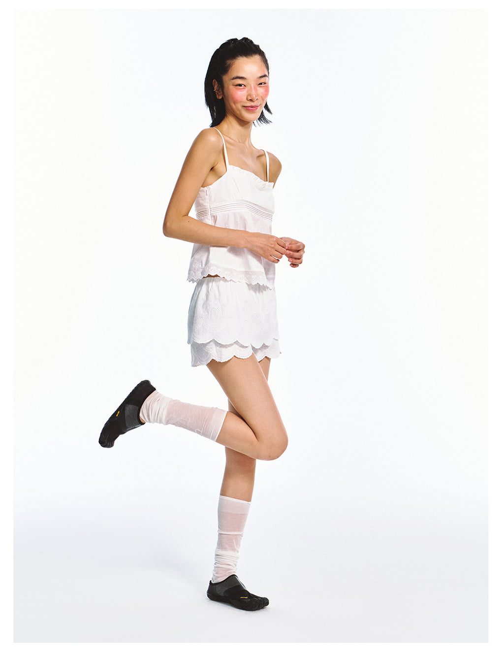 Linen-cotton Beautiful Vintage Style Embroidered Camisole Top