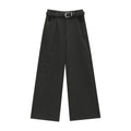 High Waist Wide Leg Lined Pants with Belt