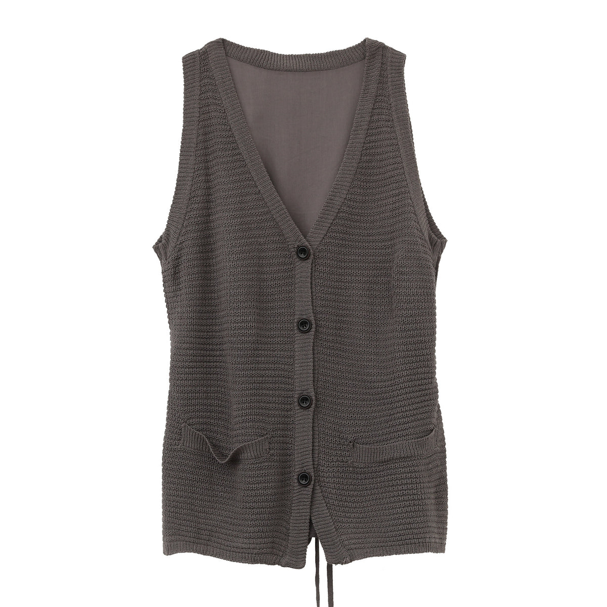 Knitted Patchwork Cardigan Vest