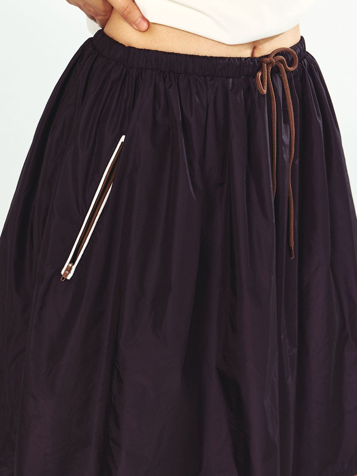 Stylish Sporty Drawstring Waist Sports Midi Skirt