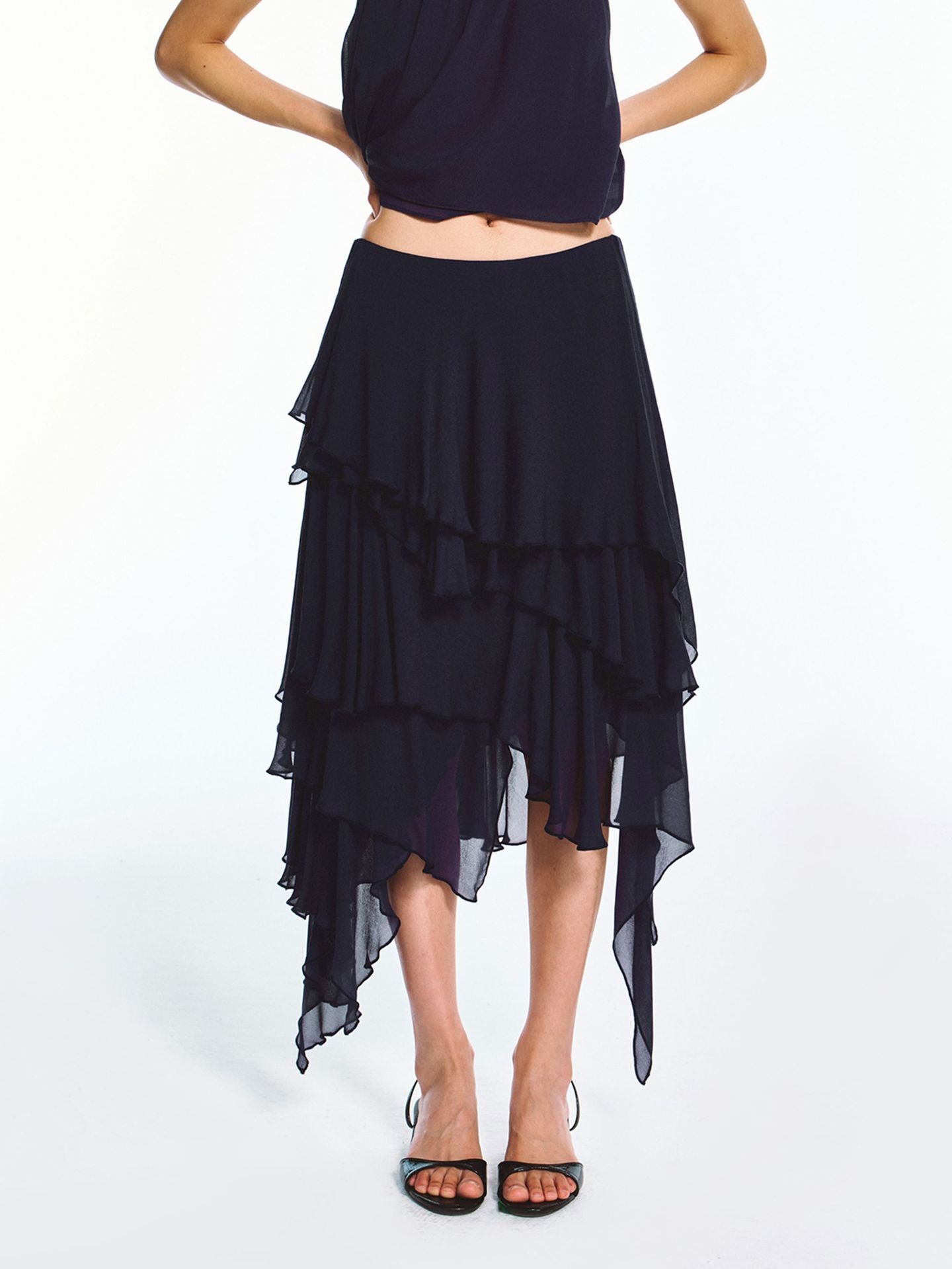 Asymmetrical Fashionista Midi Skirt