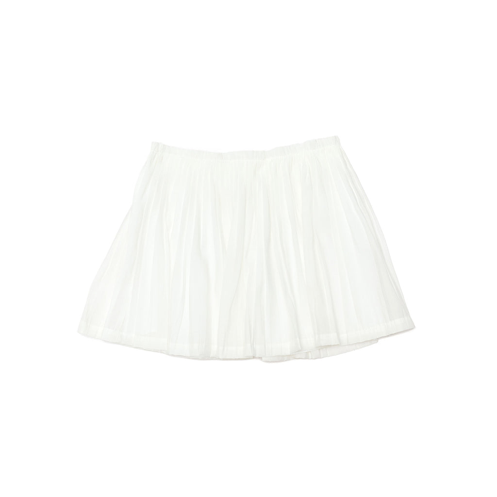 Elastic High Waist Pleated Mini Skirt