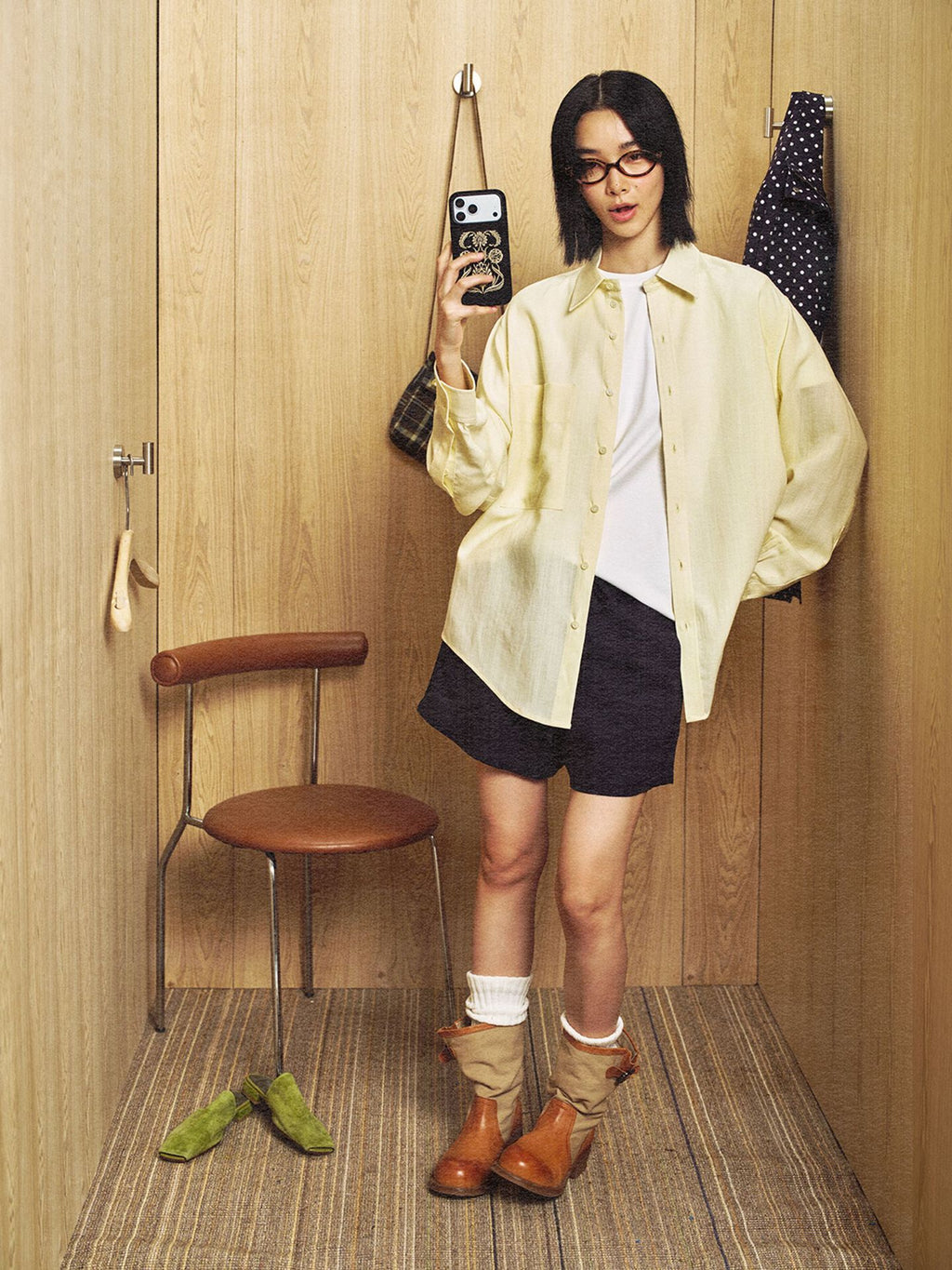 Linen Single-Breasted Loose Long-Sleeve Shirt