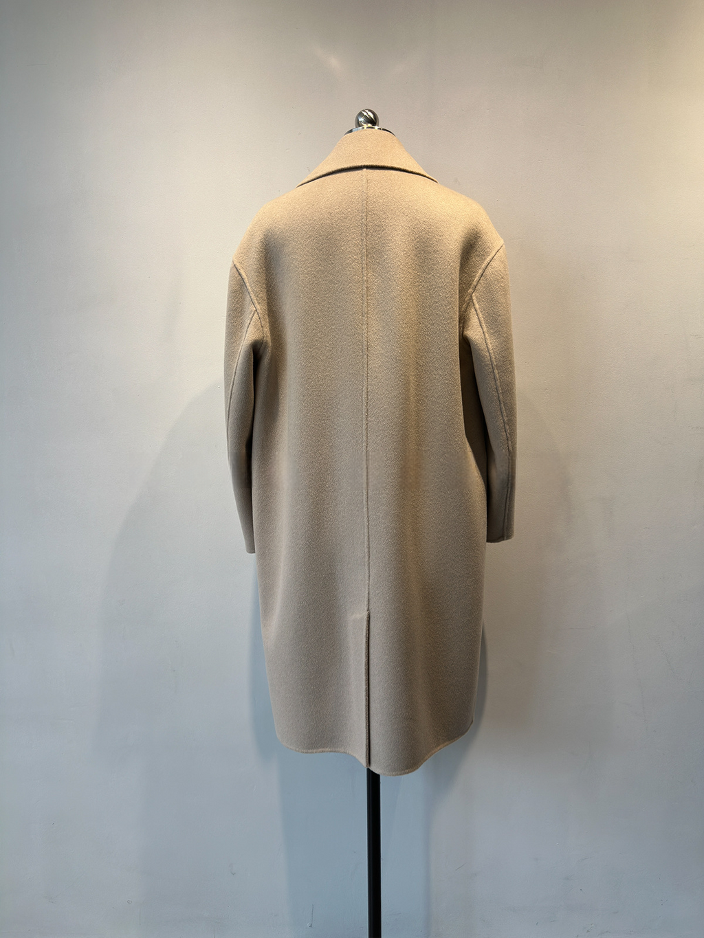 Double-breasted Merino Wool & Cashmere Long Coat