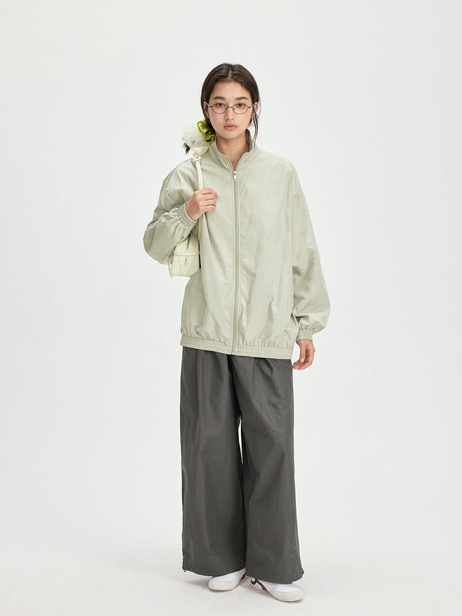 High Waist Wide Leg Pleated Trousers