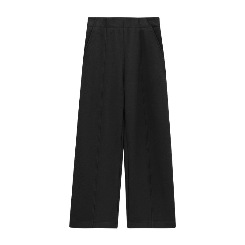 Comfortable Structured Ponte Wide-Leg Pants