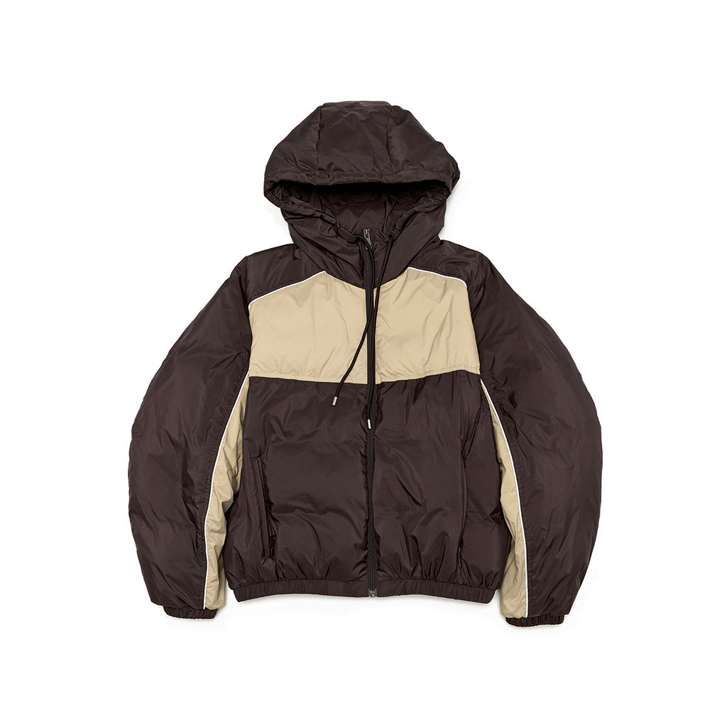 Retro Sports Contrast Duck Down Jacket