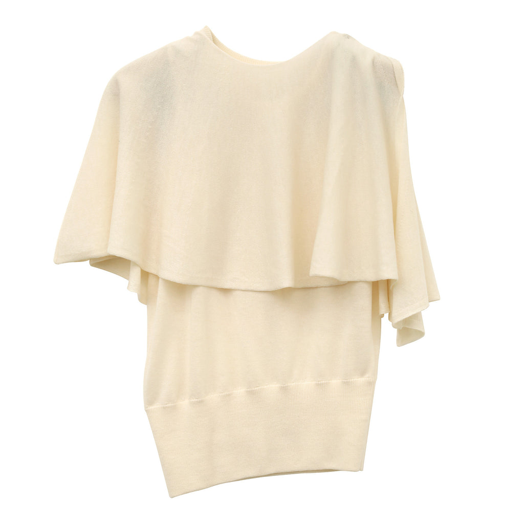 Detachable Shawl Knit Slim Top