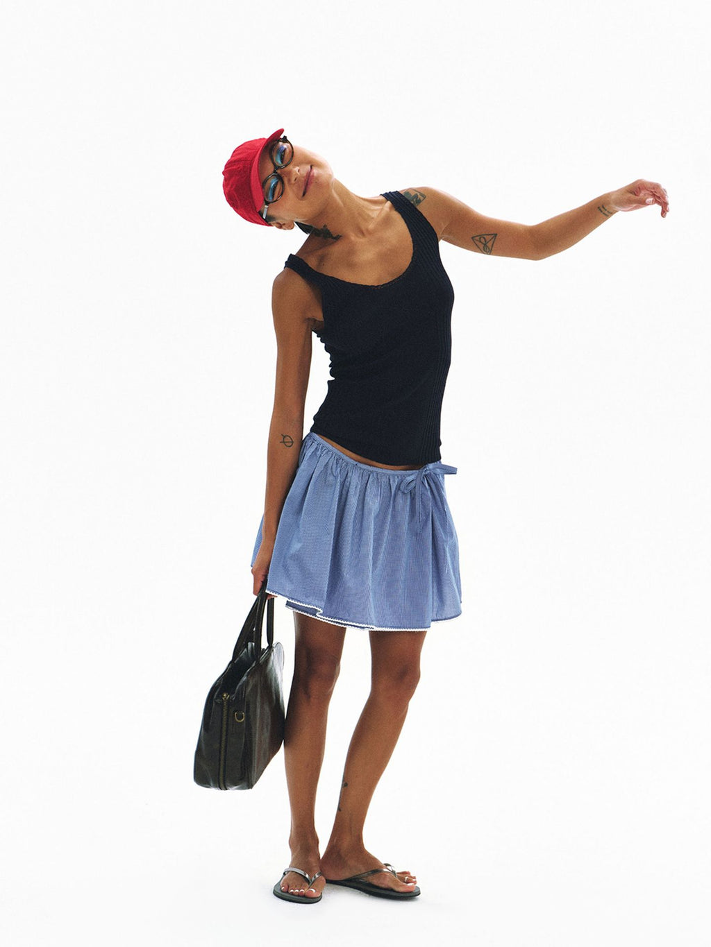 Plaid Patchwork Lace Short Skirt