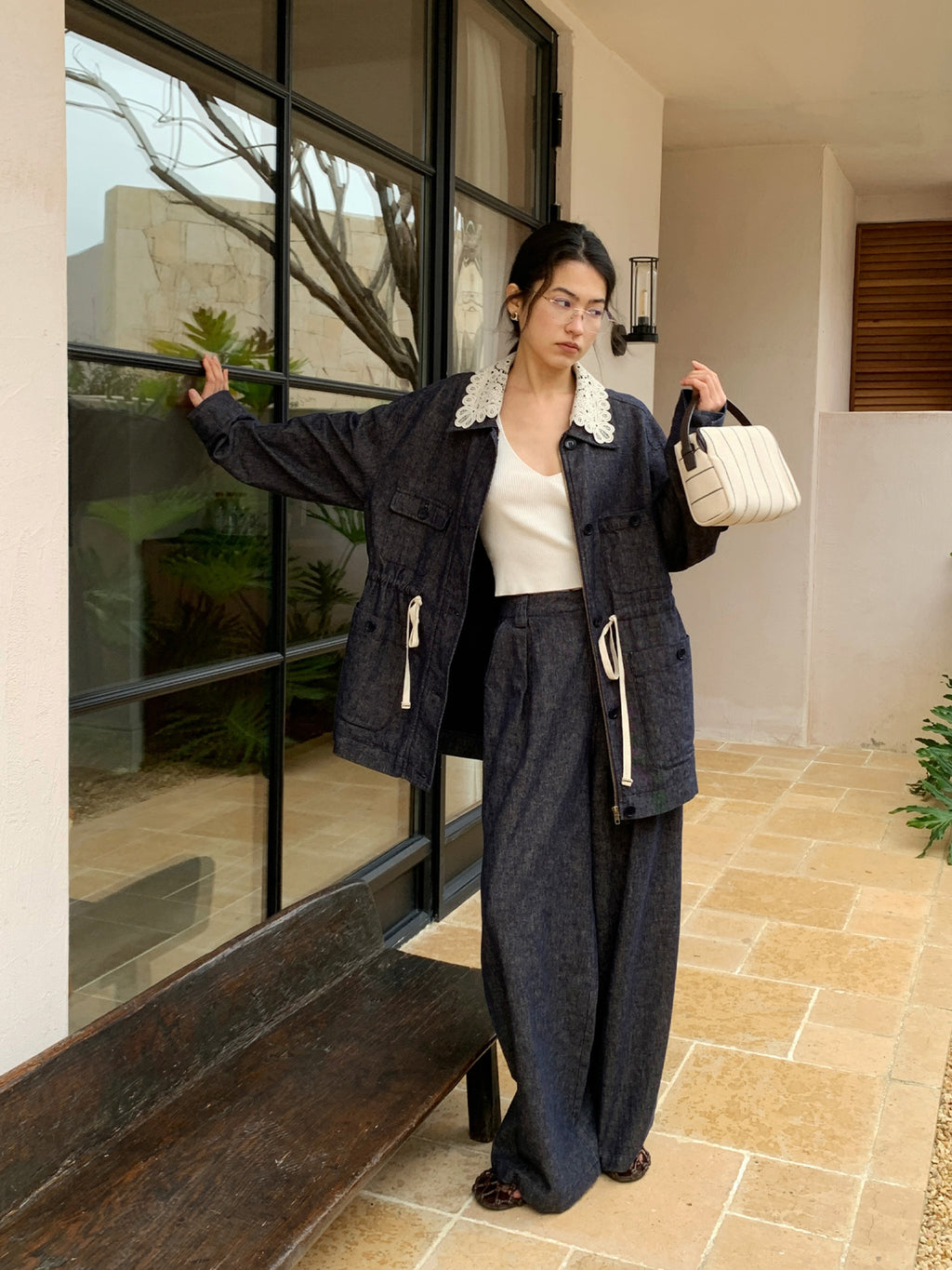 Linen Straight-Leg Loose Pants