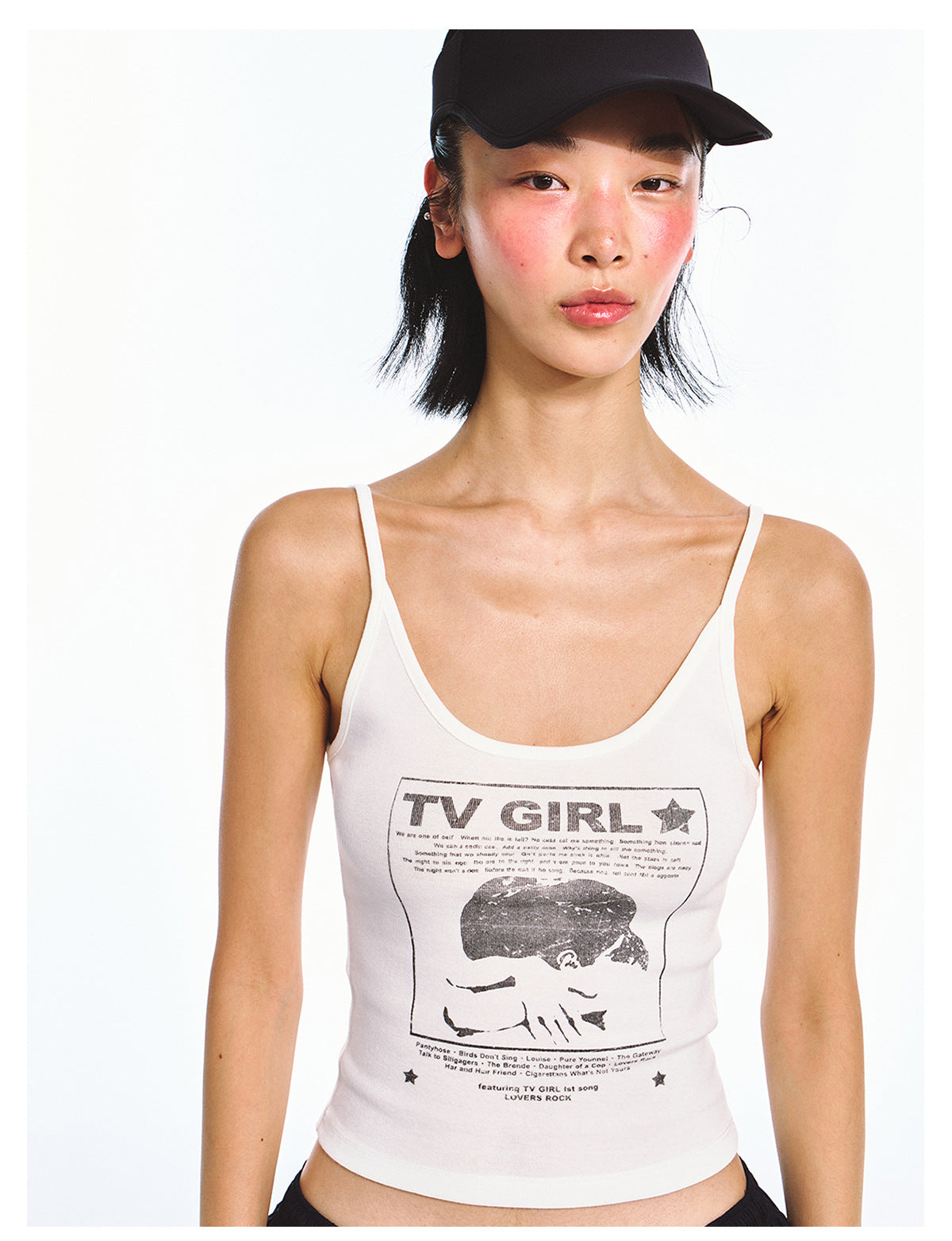 TV Girl Band Scoop Neck Camisole Top