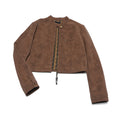 Vintage Style Suede Slim Jacket