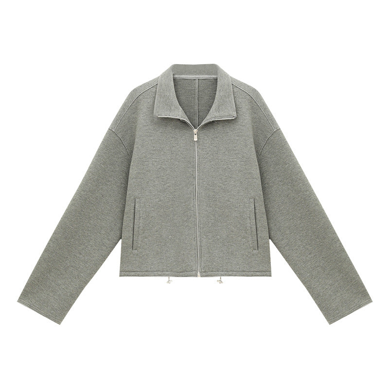 Everyday Cropped Drawstring-Hem Structured Jacket