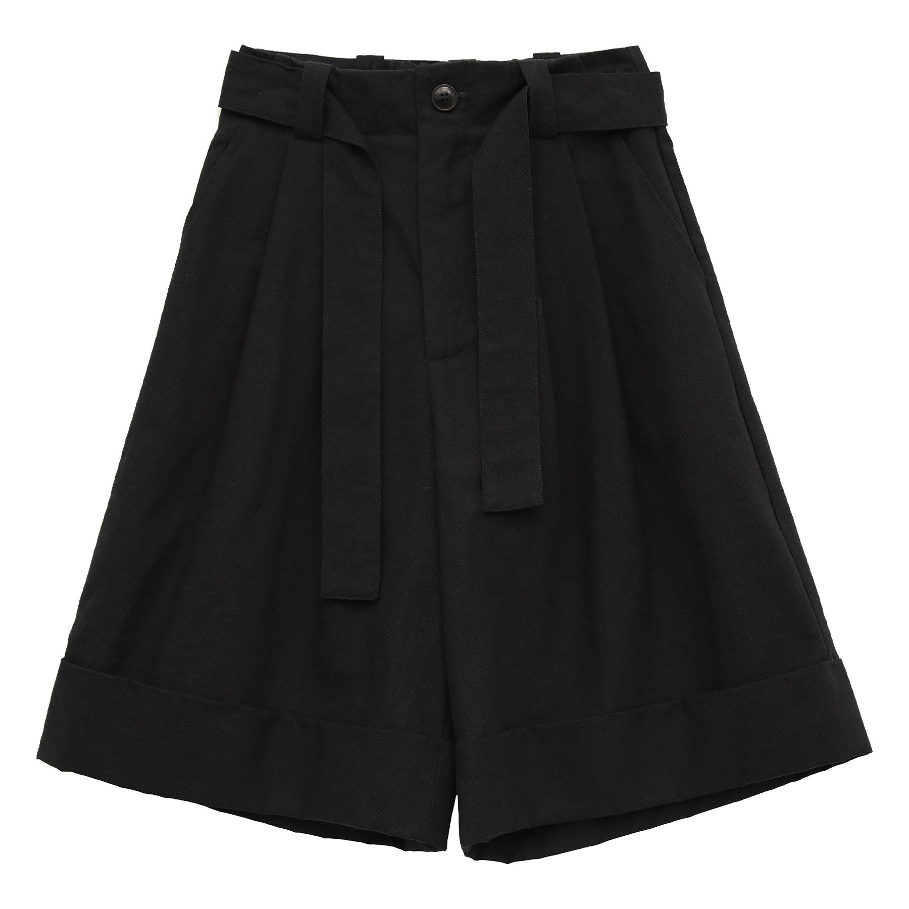 A-Line Pleated Baggy Casual Shorts