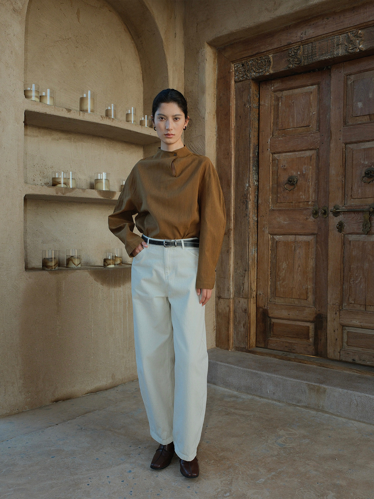 Straight-Leg Casual Pants