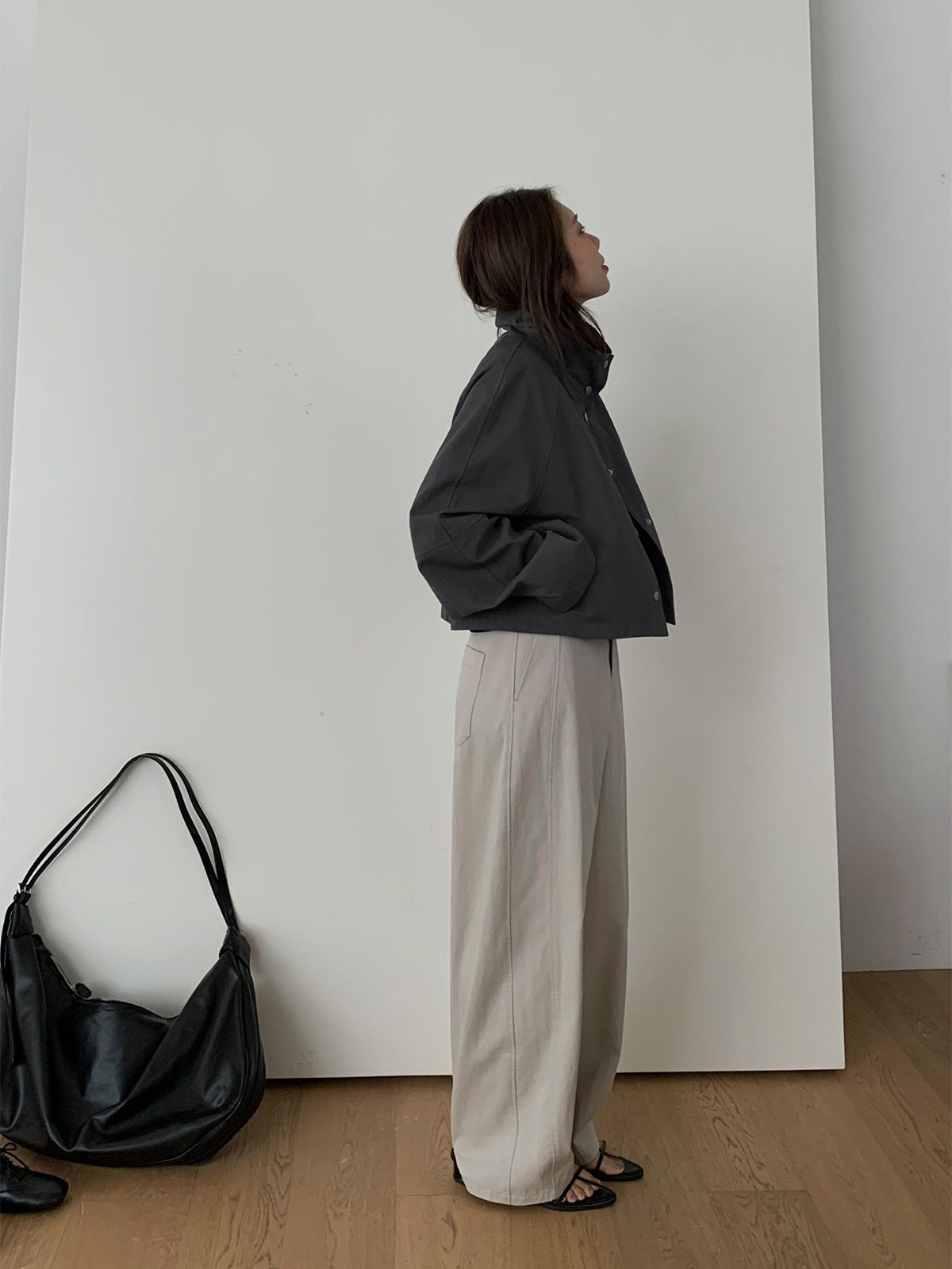 Casual High Waist Straight-Leg Pants