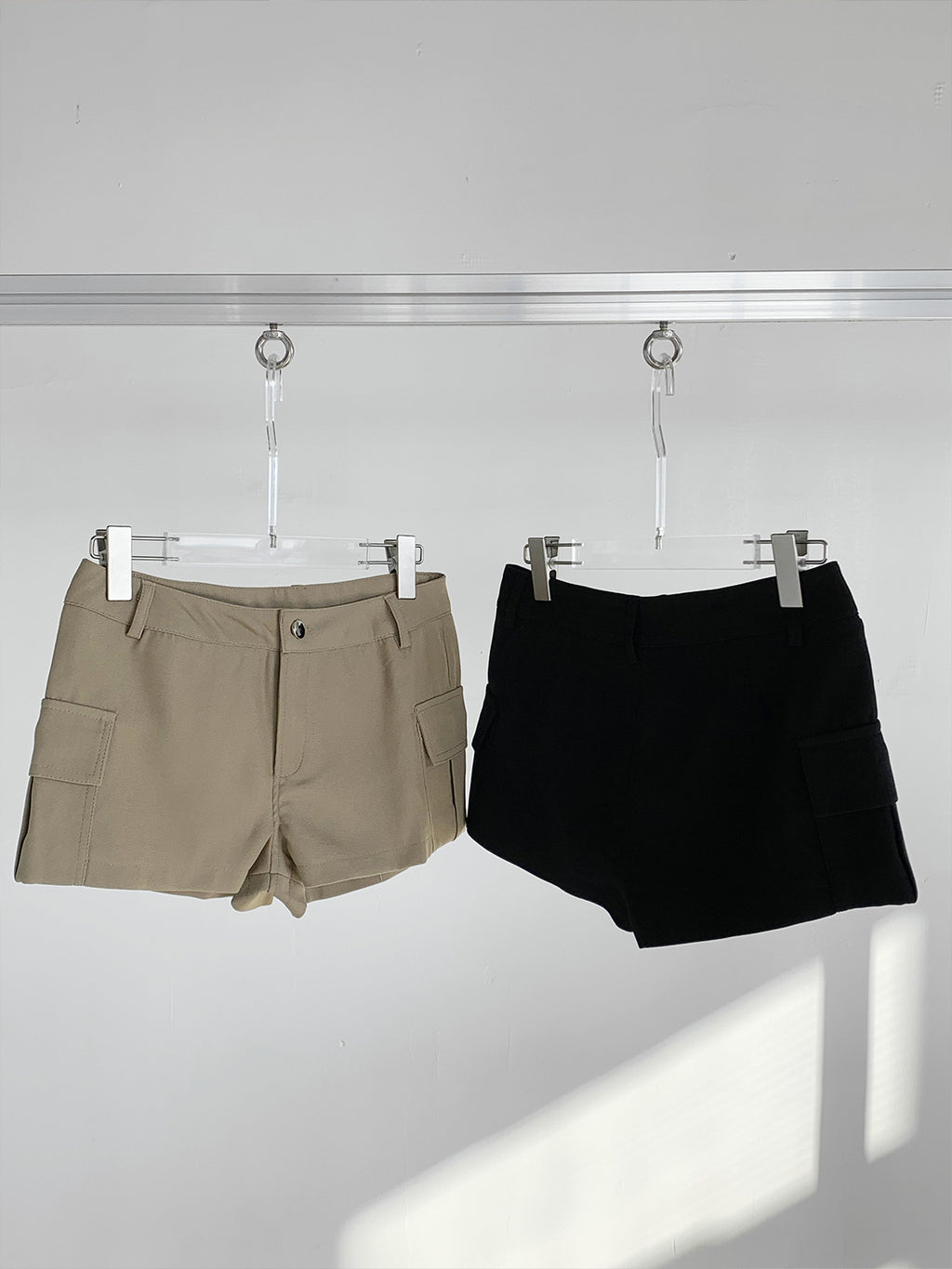 Low Waist Cargo Utility Shorts