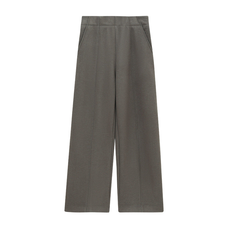 Comfortable Structured Ponte Wide-Leg Pants