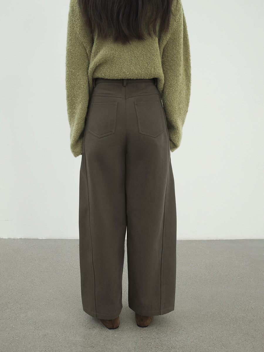 Wide-Leg Tailored Relaxed Pleat Trousers