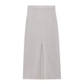 Front Slit High Waist Knit Mermaid Maxi Skirt