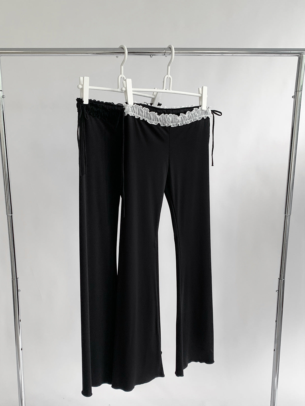 Low-rise Drawstring Bootcut Pants