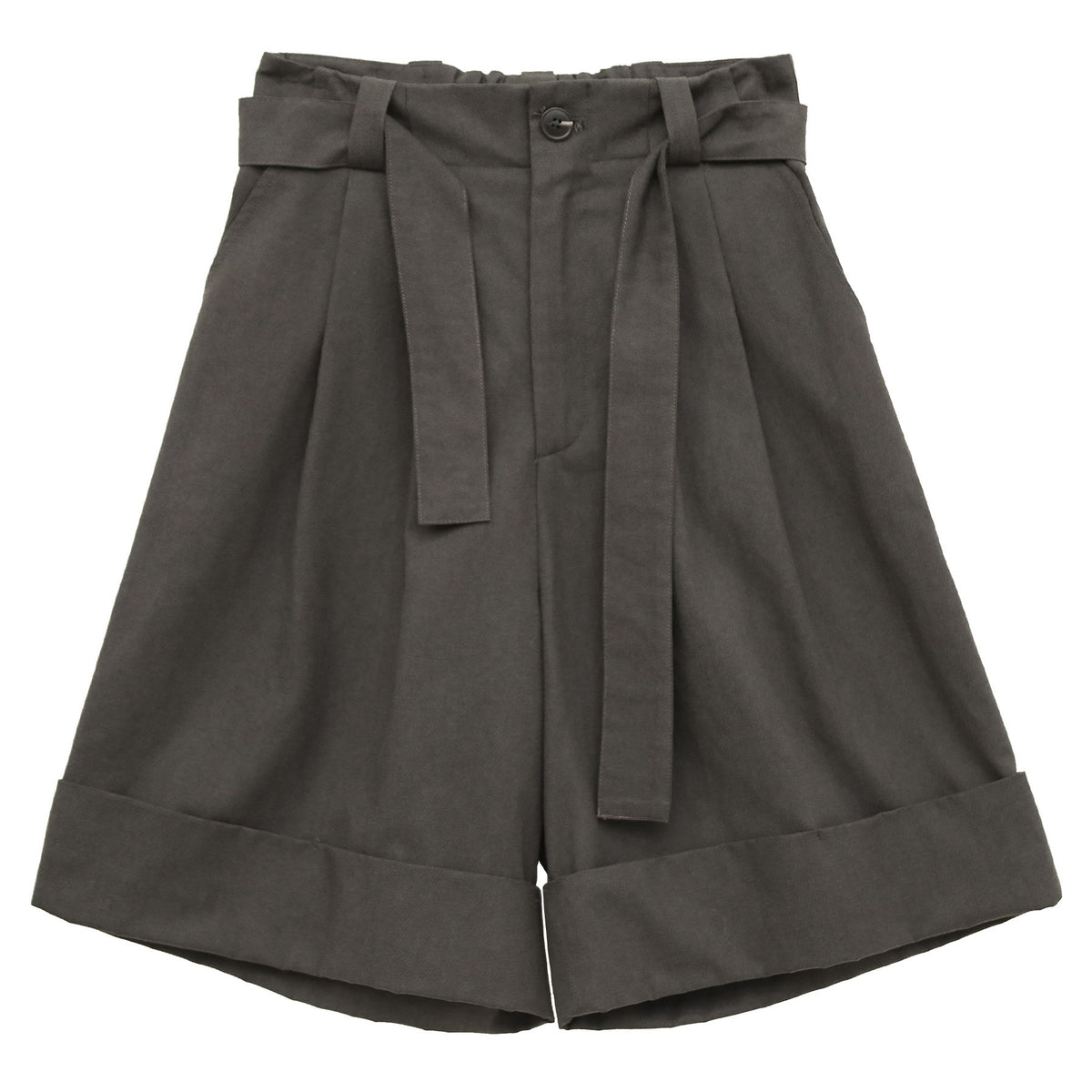 A-Line Pleated Baggy Casual Shorts