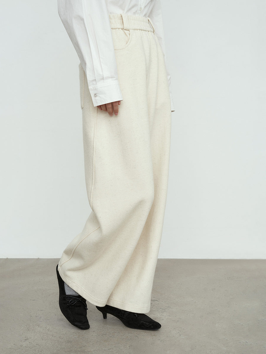 High-Rise Straight-Leg Wool Pants