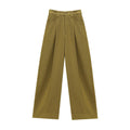 Tailored Wide-Leg Pleated Trousers