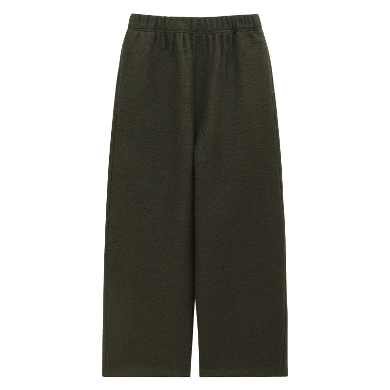 Wool Thickened Warm Comfortable Straight-Leg Pants