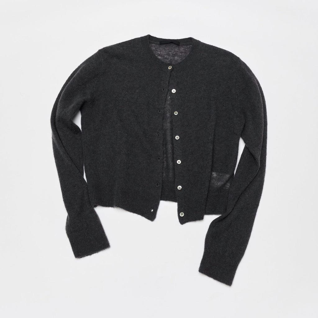 Handmade Embroidered Letters Wool Single-Breasted Long-Sleeve Cardigan Sweater