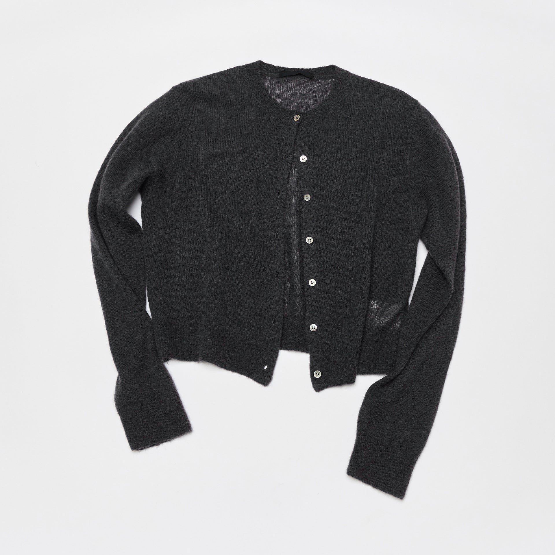 Handmade Embroidered Letters Wool Single-Breasted Long-Sleeve Cardigan Sweater