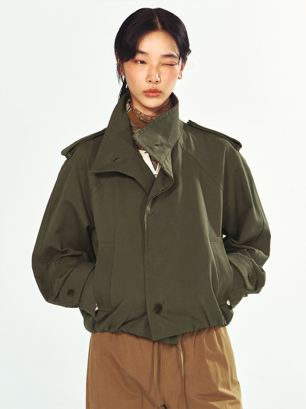 Short Windbreaker Jacket