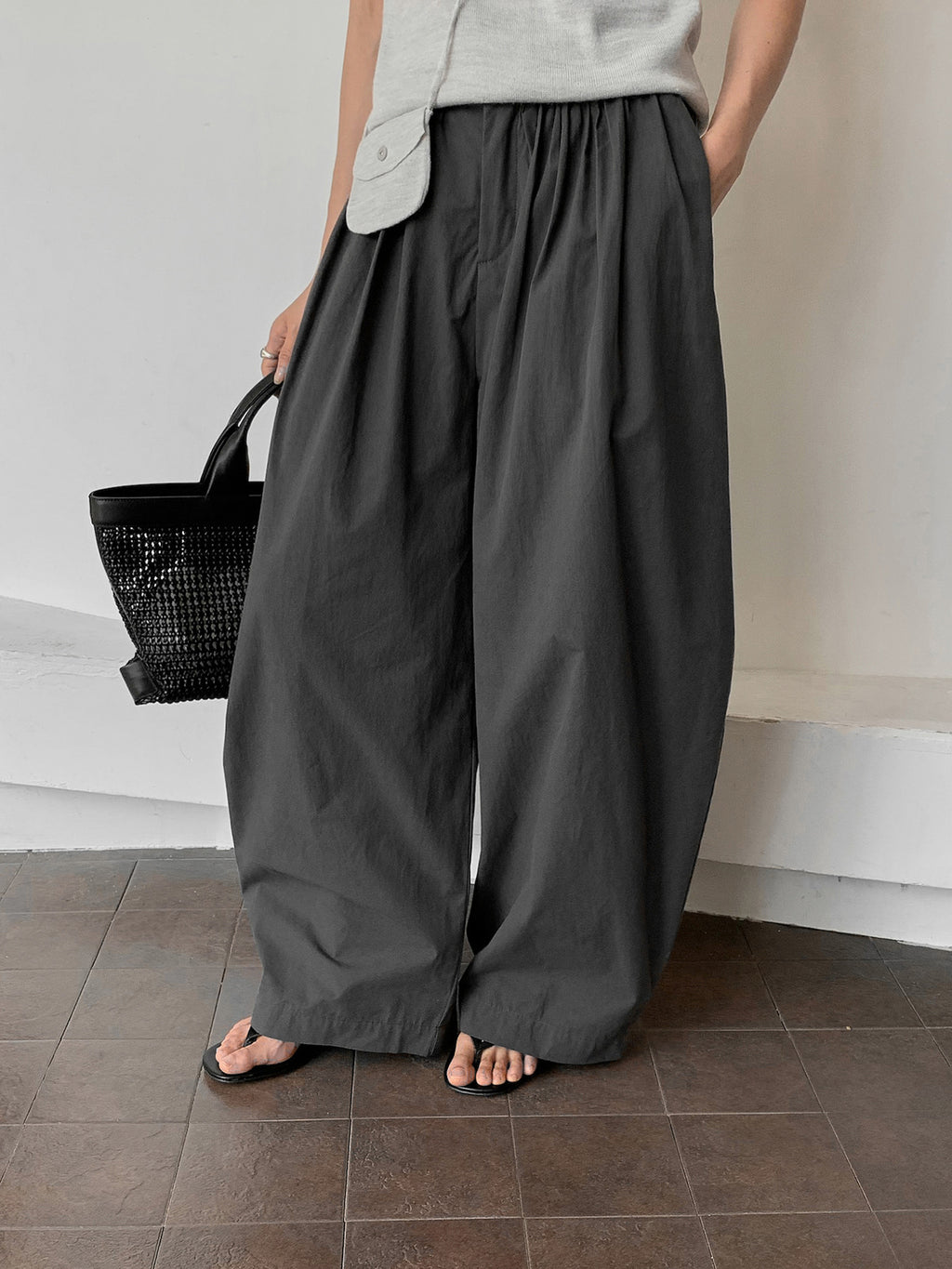 Low Waist Parachute Bubble Casual Pants