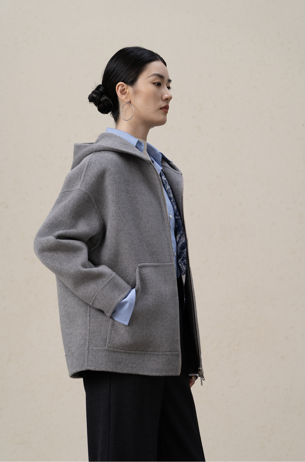 Ffluffy And Soft Wool Cashmere Double-sided Coat