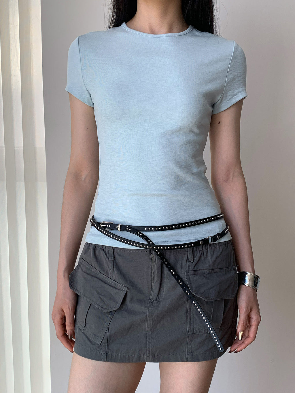 Cloud-Feel Round Neck Slim T-Shirt