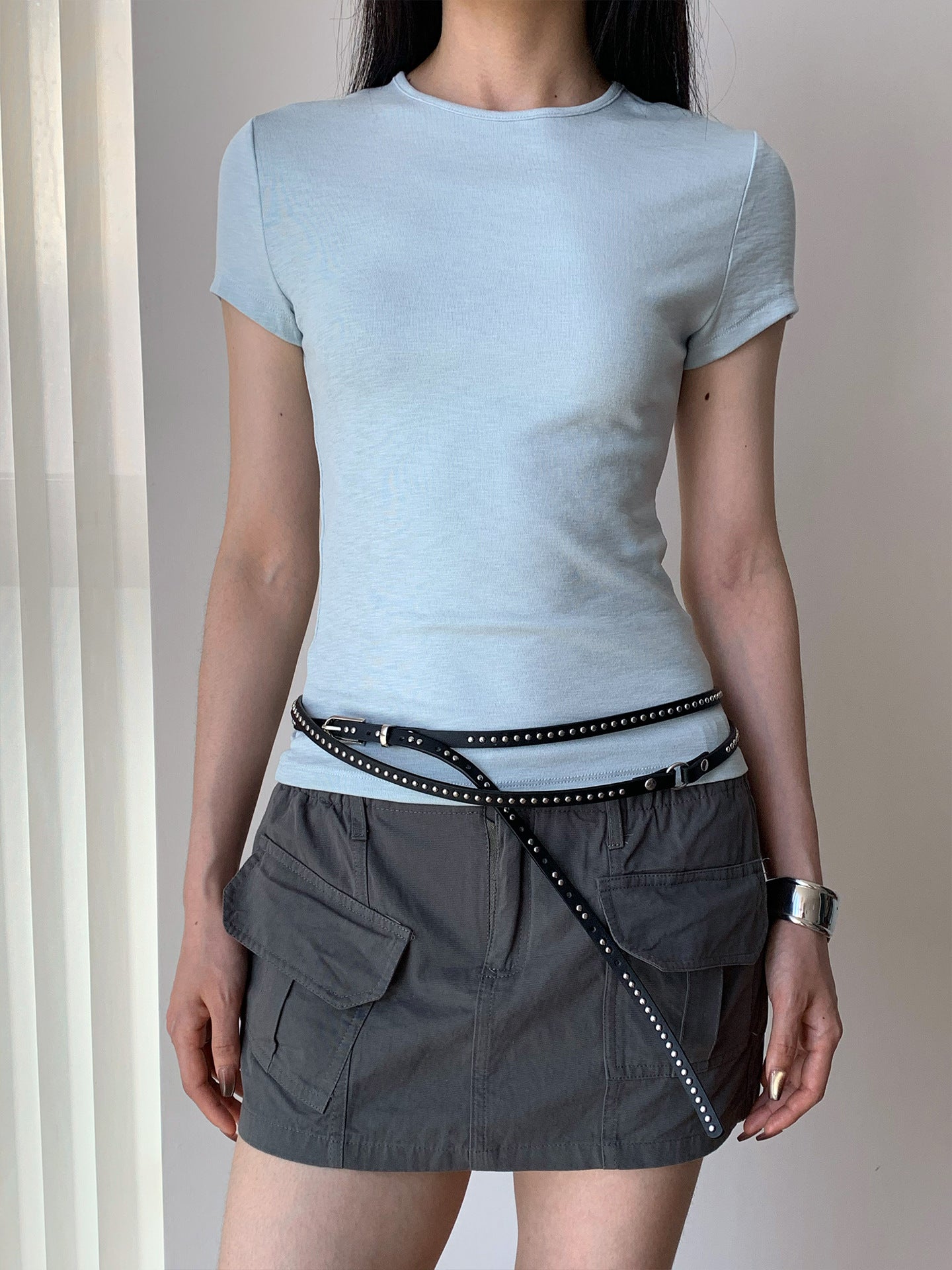 Cloud-Feel Round Neck Slim T-Shirt