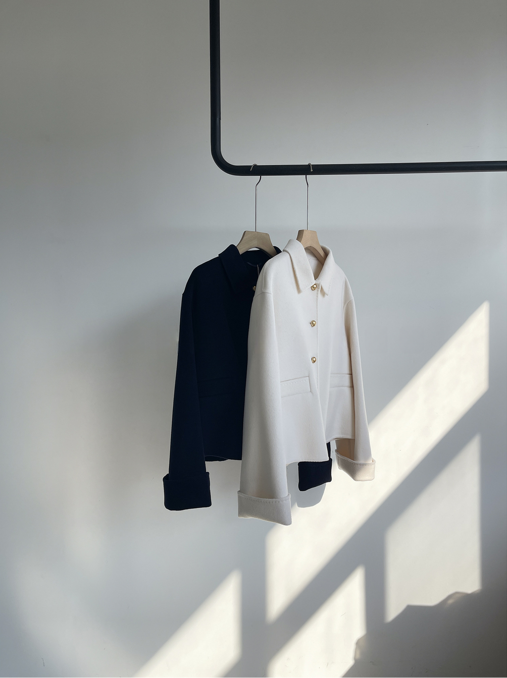 Double-sided Cashmere & Wool Short Coat