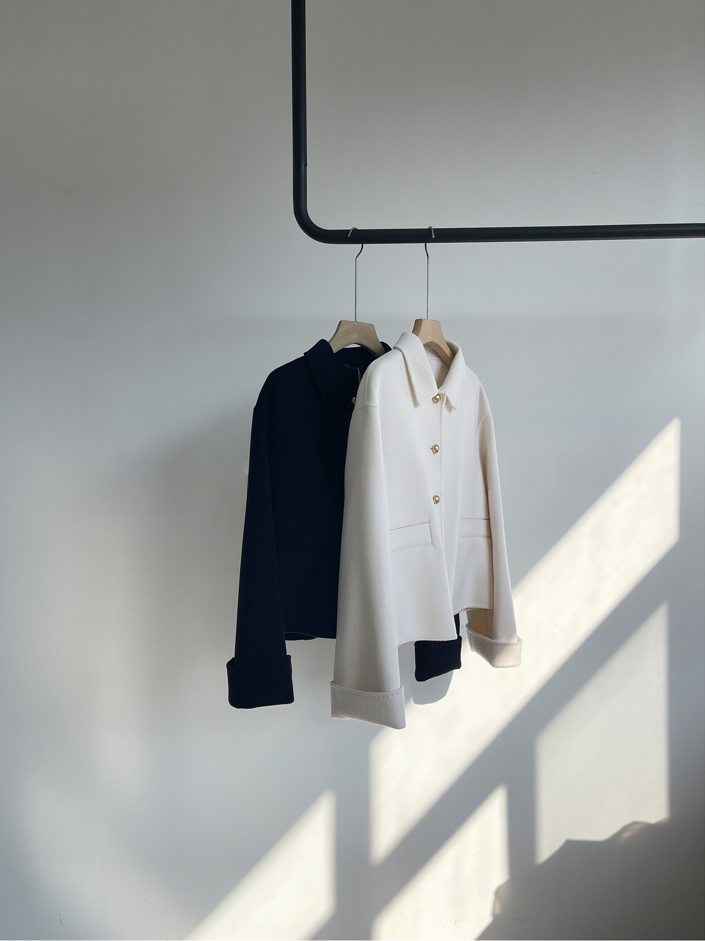 Double-sided Cashmere & Wool Short Coat