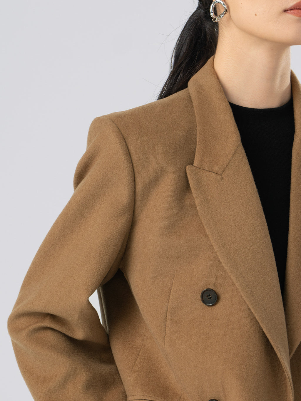 Single-Sided Lining Double-Breasted 50% Fine Wool Suit