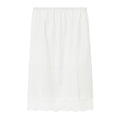 Satin Lace Hem Slip Midi Skirt