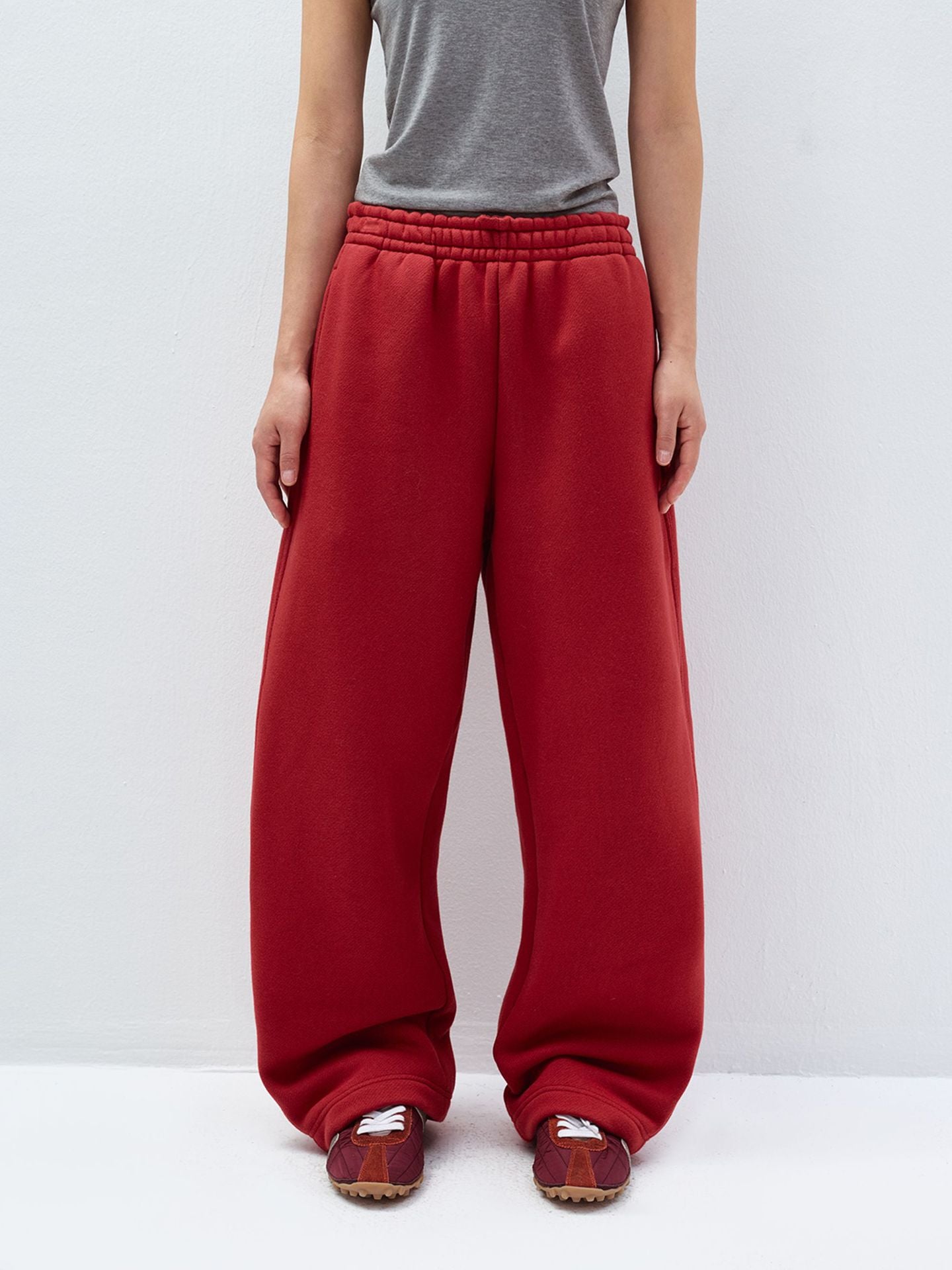 Thick Fleece Elastic Waist Sweatpants