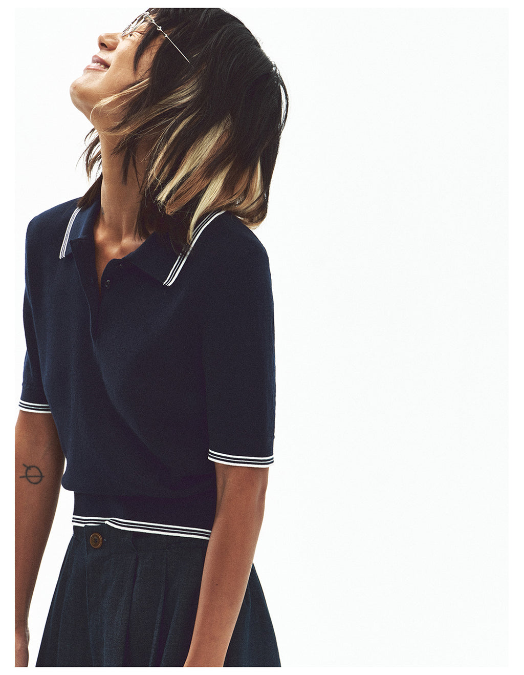 Slim-fit Short-sleeve Cotton Knit Polo Shirt