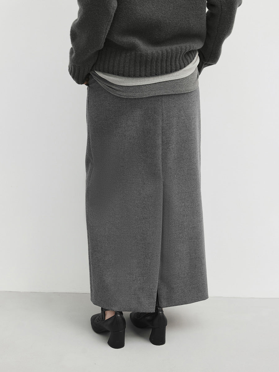 Smooth Hepburn Straight Maxi Skirt