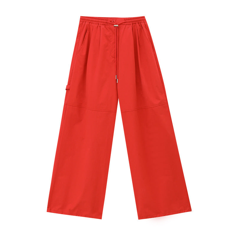 Cotton Elastic Waist Light Sports Style Pants