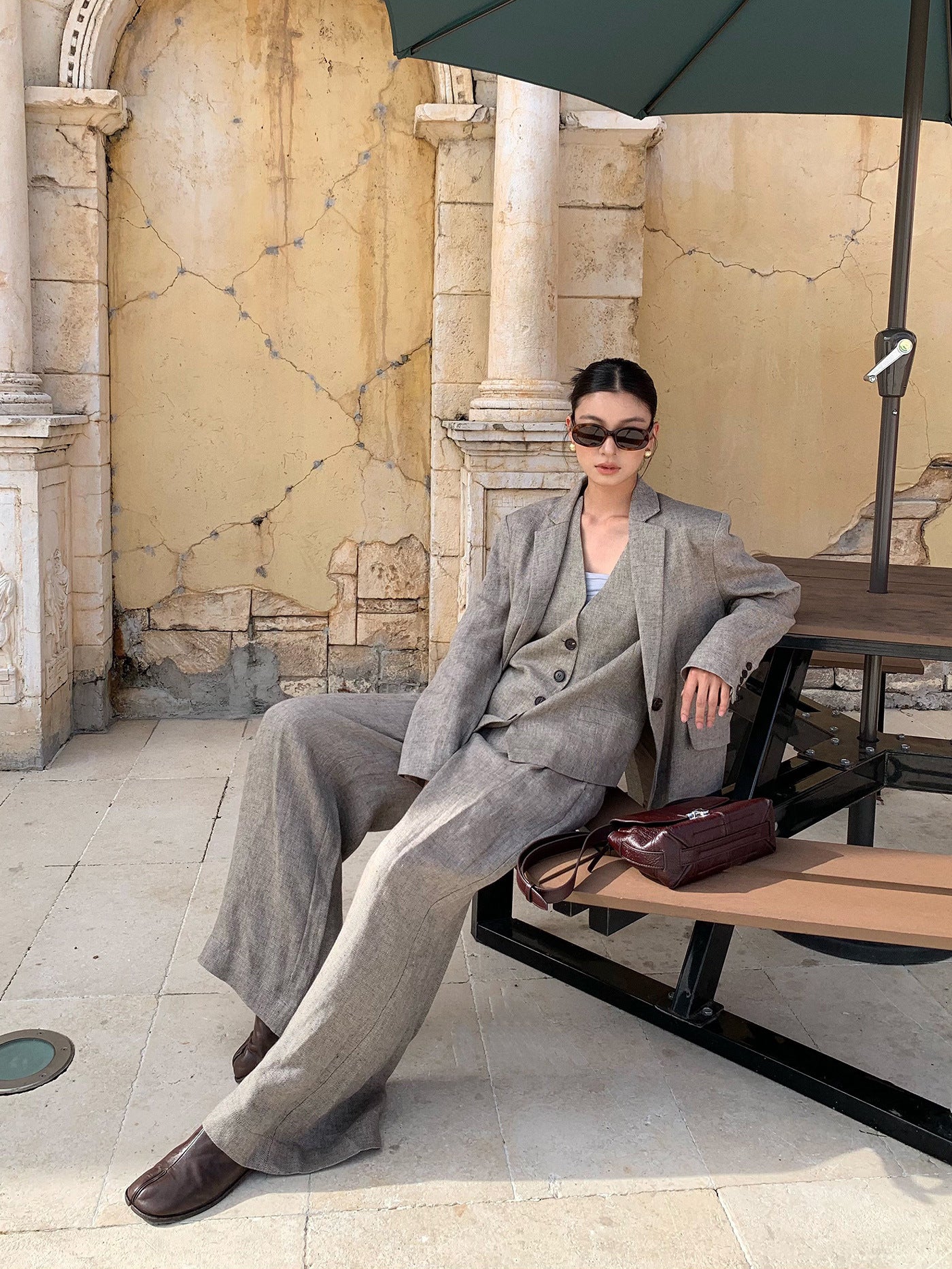 Oversize Linen Women's Blazer