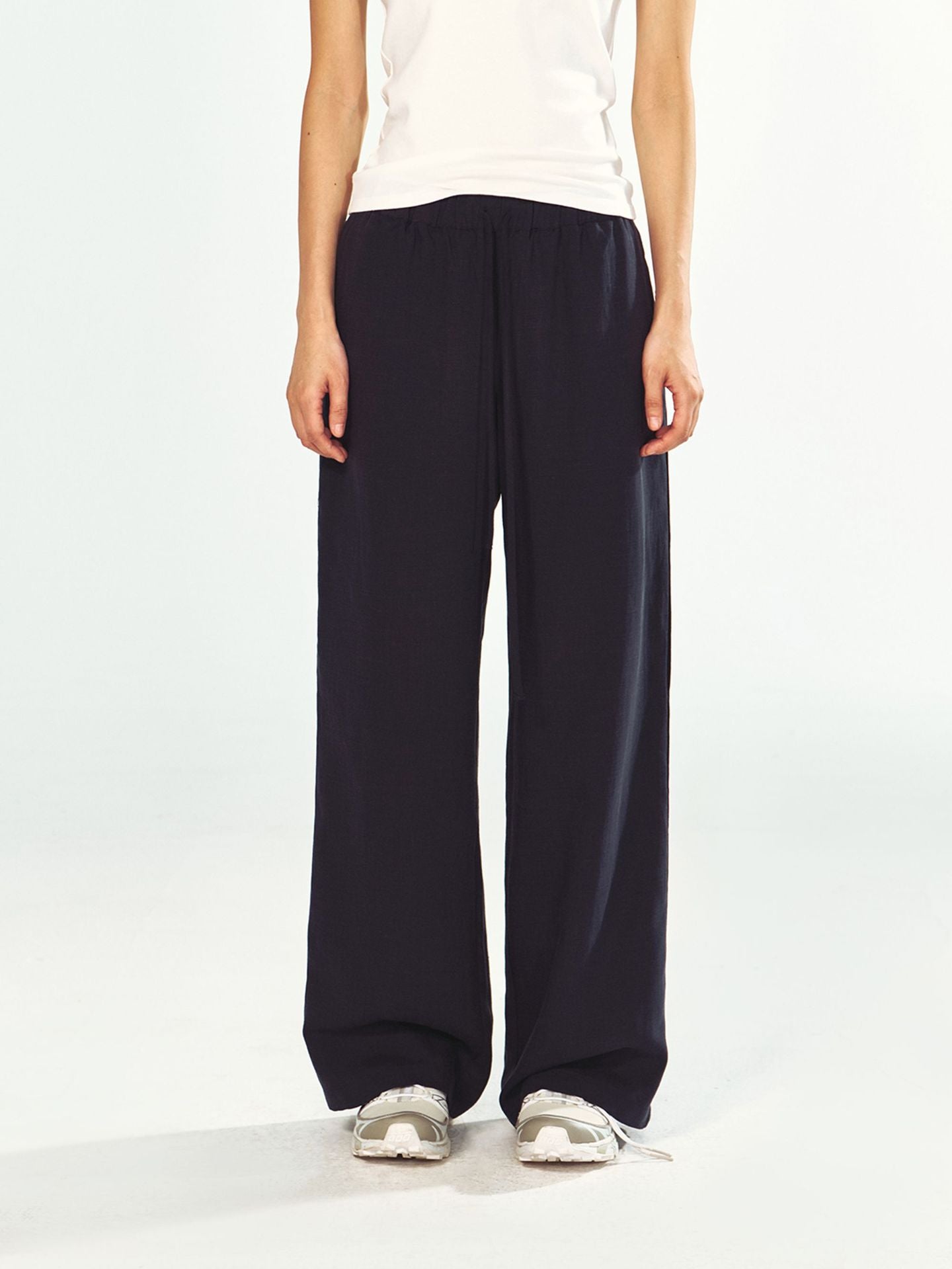 Linen Blend Comfortable Pleated Casual Pants