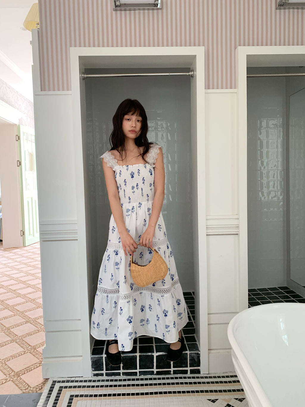 Floral Smocked Tiered Maxi Dress